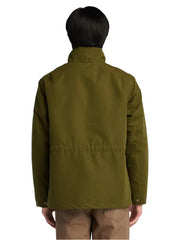 Men’s Olive Green Utility Field Jacket with Stand Collar