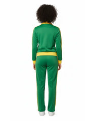 Green and Yellow Classic Women’s Track Suit Set