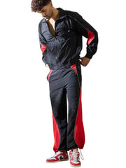 Black and Red Retro Track Suit for Men