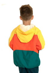 Kids Color-Block Hooded Winter Jacket | Warm Lightweight Puffer