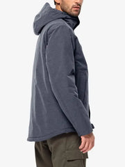 Men’s Hooded Winter Parka Jacket in Charcoal Grey
