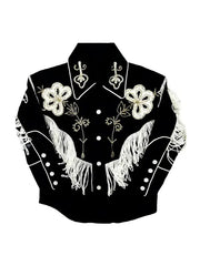Women's Western Black Fringe Jacket