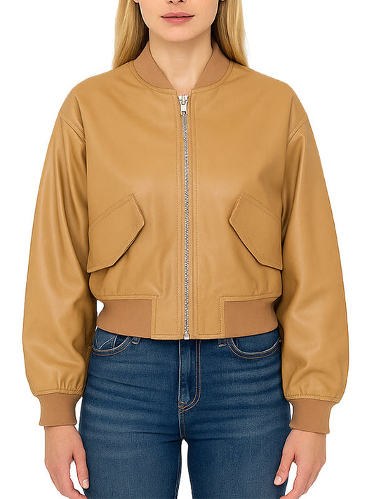 Tan-Leather-Bomber-Jacket-for-Women