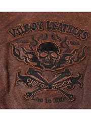 Woody Brown Biker Leather Jacket