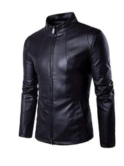 Bold Lined Black Leather Jacket - The Leather Jackets