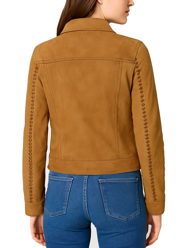 Western Stitch Tan Suede Leather Jacket women