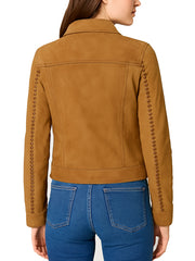 Western Stitch Tan Suede Leather Jacket women