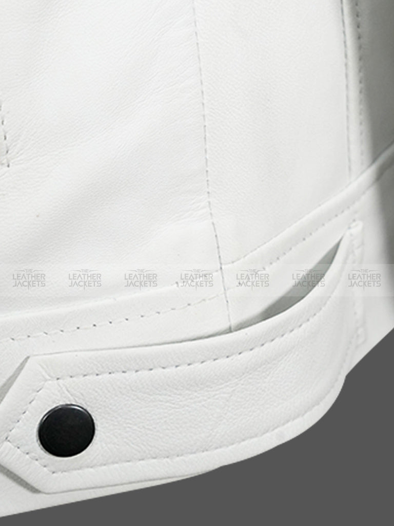 Women's Rose Embroidered Biker Leather Jacket