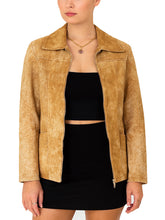 Women’s Classic Tan Suede Leather Jacket
