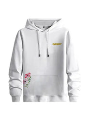 “Gift Giving” Premium White Embroidered Floral Hoodie