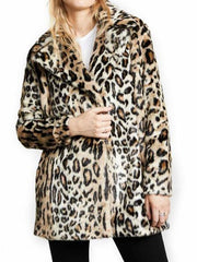 Beth Dutton Inspired Leopard Print Faux Fur Coat – Women’s Winter Fashion Jacket