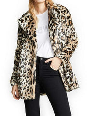 Beth Dutton Inspired Leopard Print Faux Fur Coat – Women’s Winter Fashion Jacket