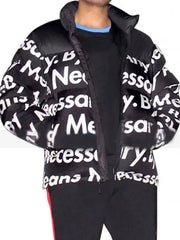 Dragon Ball Z Goku Drip Black Puffer Jacket