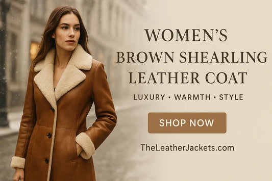 Women’s Brown Shearling Leather Coat