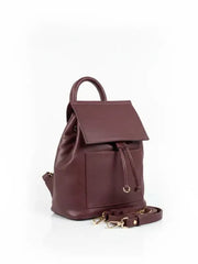 Maroon Leather Bucket Bag – Premium Convertible Shoulder & Hand Carry