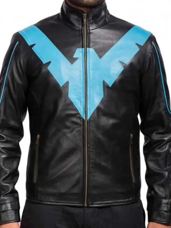 Batman Arkham Knight Nightwing Dick Grayson Leather Costume Jacket