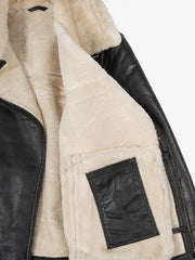Men’s Dark Brown Shearling Leather Jacket