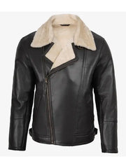 Men’s Dark Brown Shearling Leather Jacket