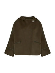 Women’s Brown Wool Hooded Coat