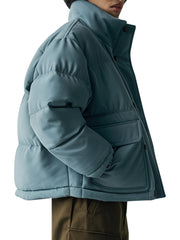 Men's Sleek Blue Puffer Jacket