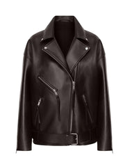 Black Biker Real Leather Jacket