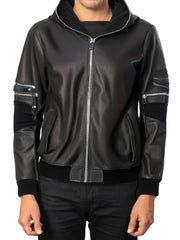 Black Bomber Fashion Stylish Leather Jacket