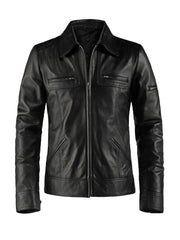 Shirt Style Genuine Leather Jacket