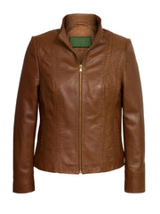 Tan Brown Classic Leather Jacket