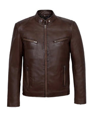 Vintage Fashion Brown Stylish New Leather Jacket