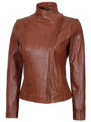 Brown Biker Leather Jacket