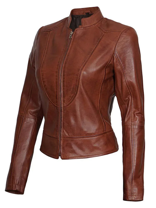 Vintage Brown Leather Jacket