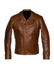 Brown Biker Genuine Leather Jacket