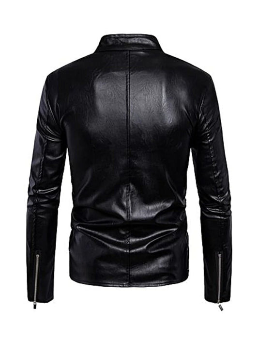Fashion Black Stylish Biker Leather Jacket