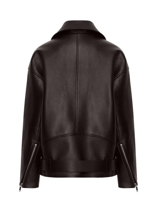 Black Biker Genuine Leather Jacket