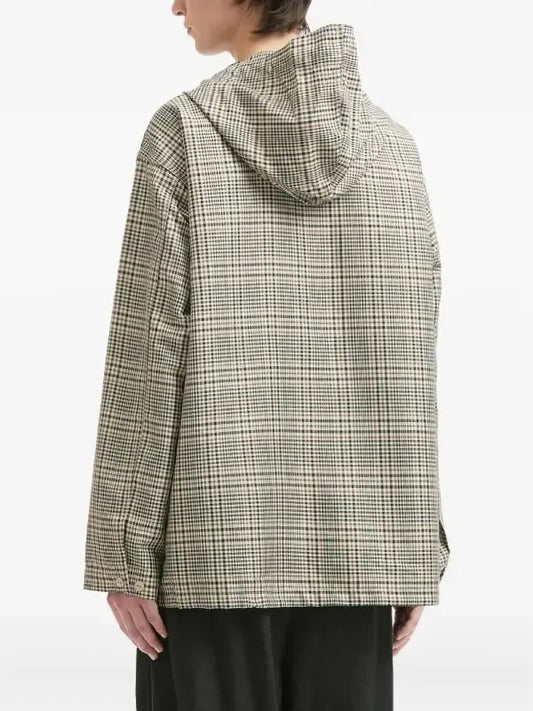 Unisex Checkered Hooded Overshirt | Lightweight Casual Plaid Jacket
