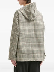 Unisex Checkered Hooded Overshirt | Lightweight Casual Plaid Jacket