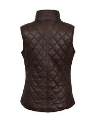 Chocolate Brown Genuine Leather Gilet