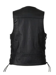 Buffalo Nickel Snaps Black leather Vest