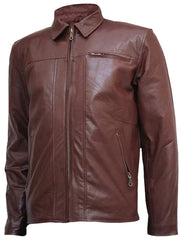 Brown Biker Leather Jacket