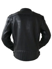 Cafe Racer Black Biker Style Genuine Leather Jacket