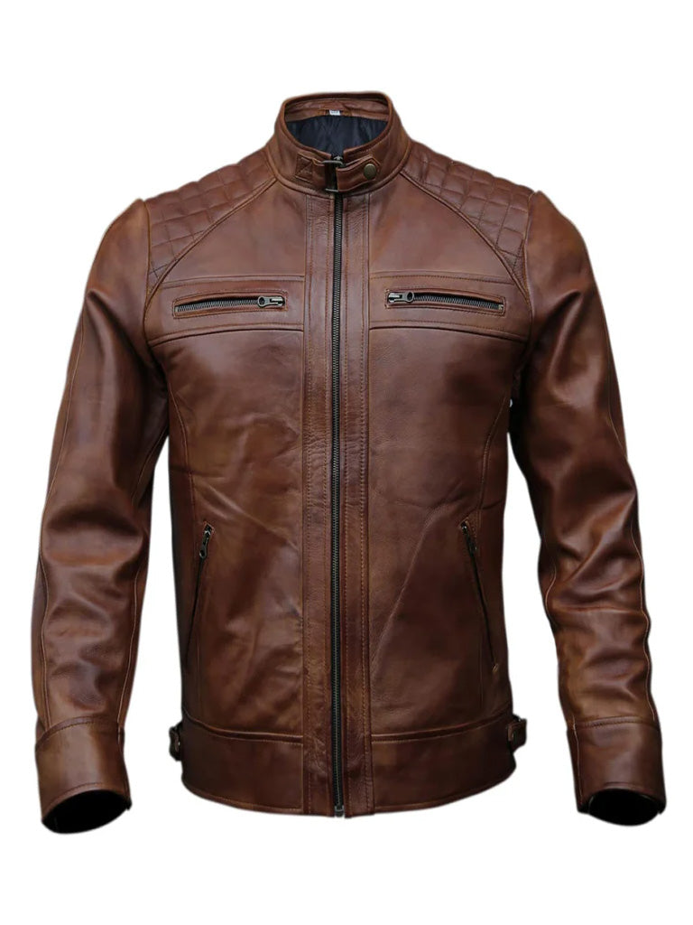 Biker Quilted Leather Jacket