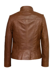 Tan Brown Classic Leather Jacket