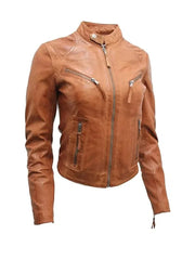 Brown Vintage Biker Leather Jacket