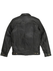 Trucker Style Genuine Leather Jacket