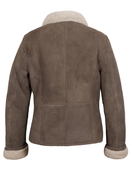 Brown Shearling Sheepskin Leather Jacket