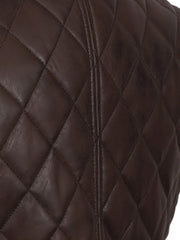 Chocolate Brown Genuine Leather Gilet