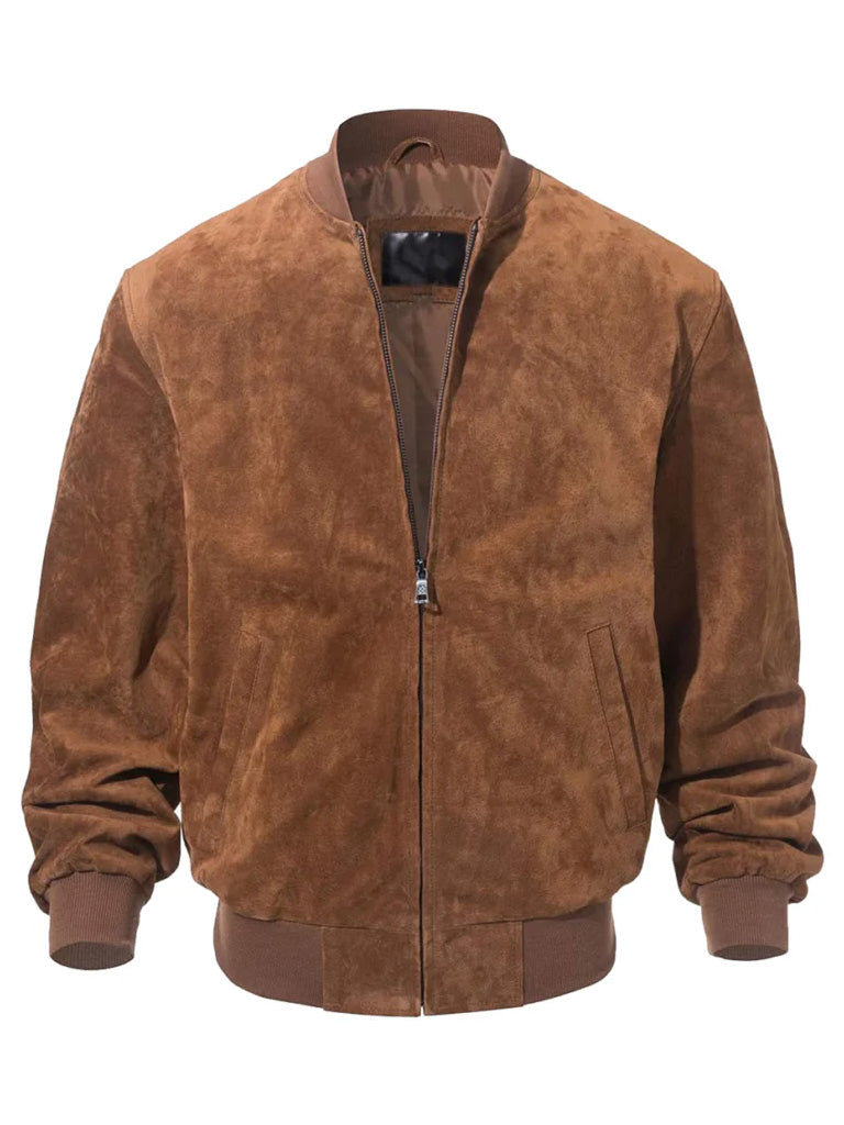 Bomber Suede Leather Jacket