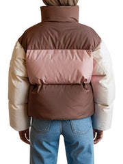 Women's Color Block Puffer Jacket