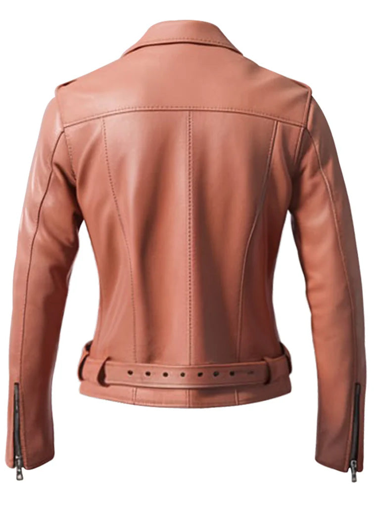 Women's Faux Leather Moto Biker Jacket