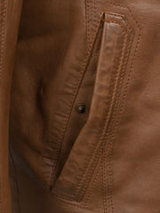 Tan Brown Shearling Long Coat